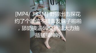 [MP4/ 383M] 野狼出击探花约了个颜值不错黄发妹子啪啪，舔奶摸逼69交抬腿大力抽插猛操呻吟