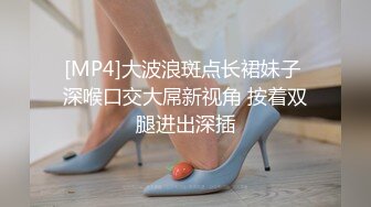 [MP4]大波浪斑点长裙妹子 深喉口交大屌新视角 按着双腿进出深插