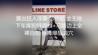 露出狂人淫妻 悠悠姐 金主地下车库狗链调教+马路边上全裸自慰 插棒爆插浪穴